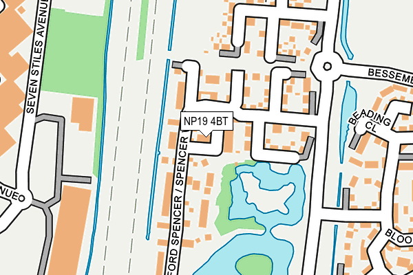 NP19 4BT map - OS OpenMap – Local (Ordnance Survey)