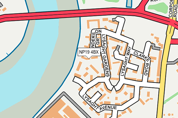 NP19 4BX map - OS OpenMap – Local (Ordnance Survey)