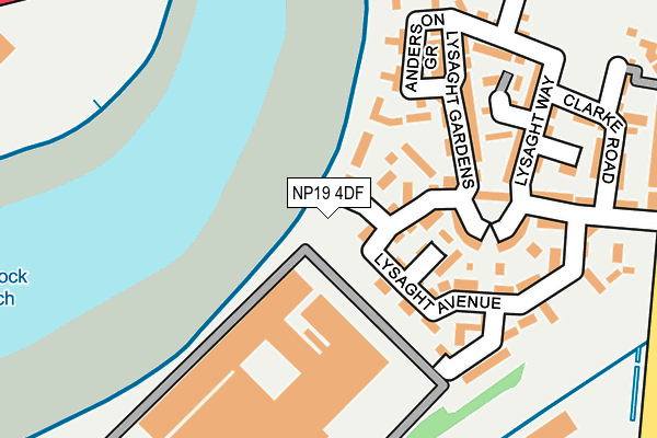 NP19 4DF map - OS OpenMap – Local (Ordnance Survey)
