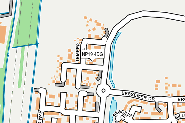 NP19 4DG map - OS OpenMap – Local (Ordnance Survey)