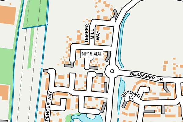 NP19 4DJ map - OS OpenMap – Local (Ordnance Survey)