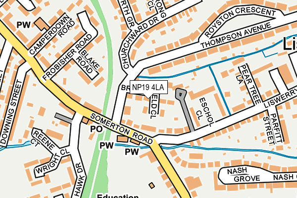 NP19 4LA map - OS OpenMap – Local (Ordnance Survey)