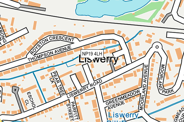 NP19 4LH map - OS OpenMap – Local (Ordnance Survey)