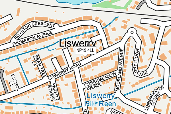 NP19 4LL map - OS OpenMap – Local (Ordnance Survey)
