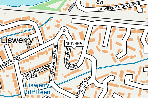 NP19 4NA map - OS OpenMap – Local (Ordnance Survey)