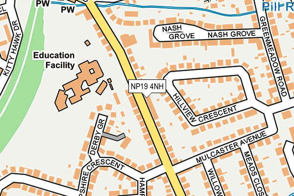 NP19 4NH map - OS OpenMap – Local (Ordnance Survey)