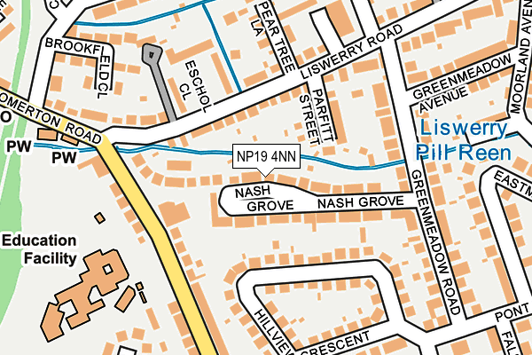 NP19 4NN map - OS OpenMap – Local (Ordnance Survey)