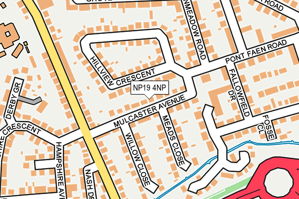 NP19 4NP map - OS OpenMap – Local (Ordnance Survey)