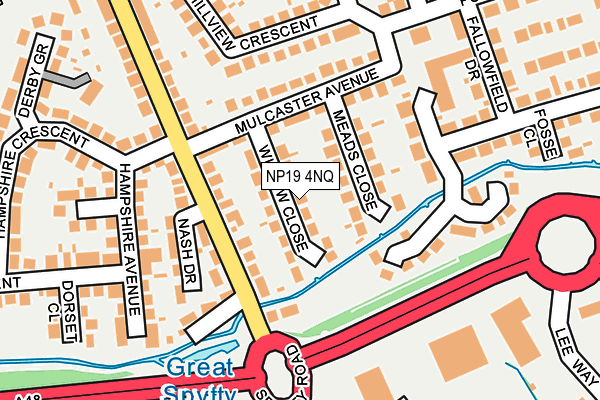 NP19 4NQ map - OS OpenMap – Local (Ordnance Survey)