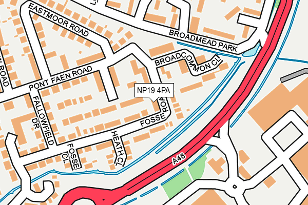 NP19 4PA map - OS OpenMap – Local (Ordnance Survey)
