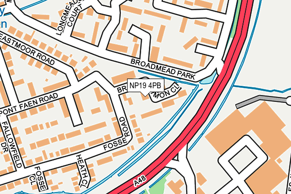NP19 4PB map - OS OpenMap – Local (Ordnance Survey)