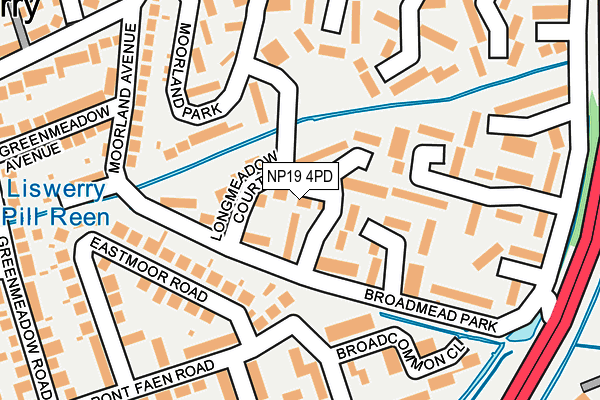 NP19 4PD map - OS OpenMap – Local (Ordnance Survey)