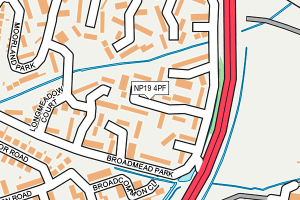 NP19 4PF map - OS OpenMap – Local (Ordnance Survey)