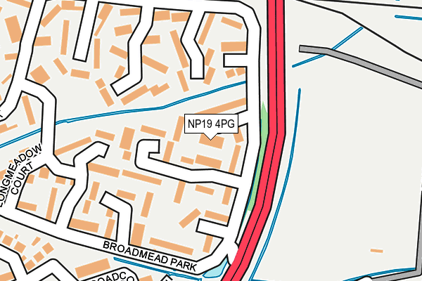 NP19 4PG map - OS OpenMap – Local (Ordnance Survey)