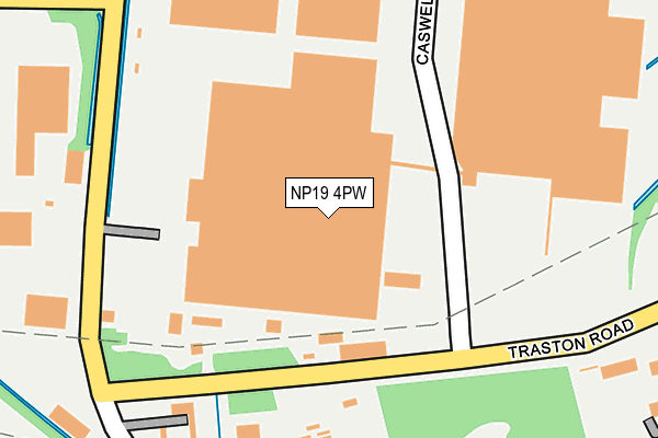 NP19 4PW map - OS OpenMap – Local (Ordnance Survey)