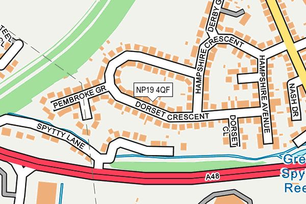 NP19 4QF map - OS OpenMap – Local (Ordnance Survey)