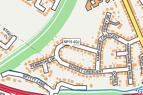 NP19 4QJ map - OS OpenMap – Local (Ordnance Survey)