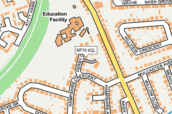 NP19 4QL map - OS OpenMap – Local (Ordnance Survey)