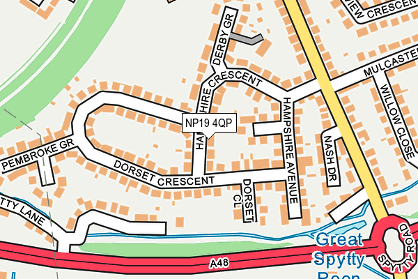 NP19 4QP map - OS OpenMap – Local (Ordnance Survey)