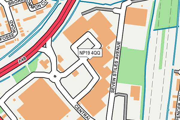 NP19 4QQ map - OS OpenMap – Local (Ordnance Survey)