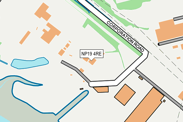 NP19 4RE map - OS OpenMap – Local (Ordnance Survey)