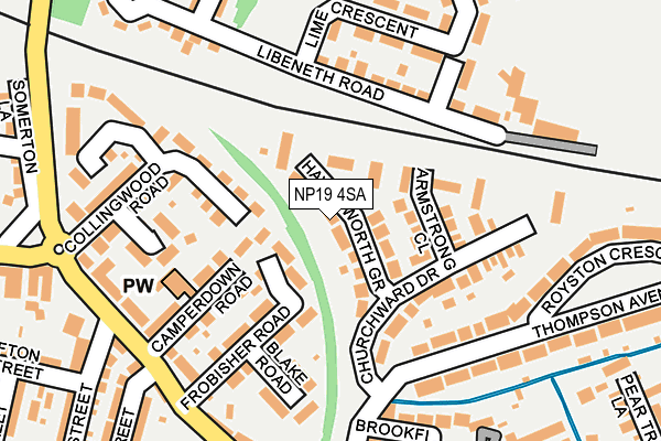 NP19 4SA map - OS OpenMap – Local (Ordnance Survey)