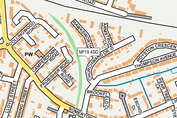 NP19 4SD map - OS OpenMap – Local (Ordnance Survey)