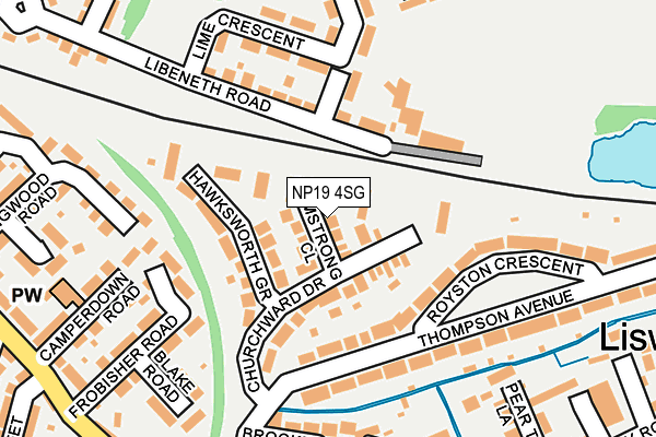 NP19 4SG map - OS OpenMap – Local (Ordnance Survey)