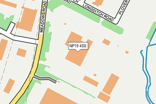NP19 4SS map - OS OpenMap – Local (Ordnance Survey)
