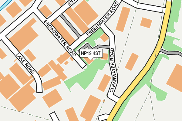NP19 4ST map - OS OpenMap – Local (Ordnance Survey)