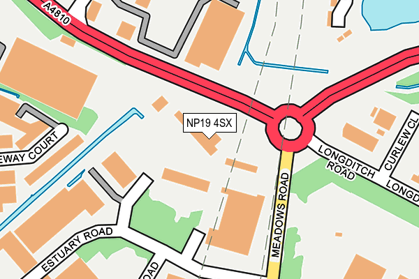 NP19 4SX map - OS OpenMap – Local (Ordnance Survey)