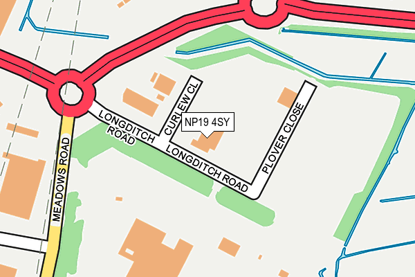 NP19 4SY map - OS OpenMap – Local (Ordnance Survey)