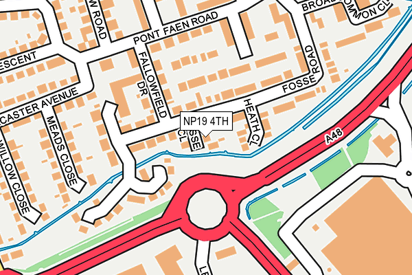NP19 4TH map - OS OpenMap – Local (Ordnance Survey)