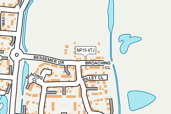 NP19 4TJ map - OS OpenMap – Local (Ordnance Survey)