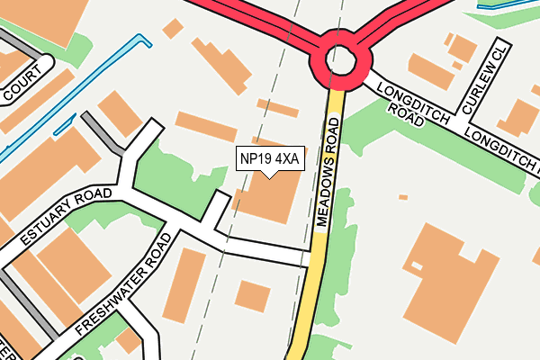 NP19 4XA map - OS OpenMap – Local (Ordnance Survey)