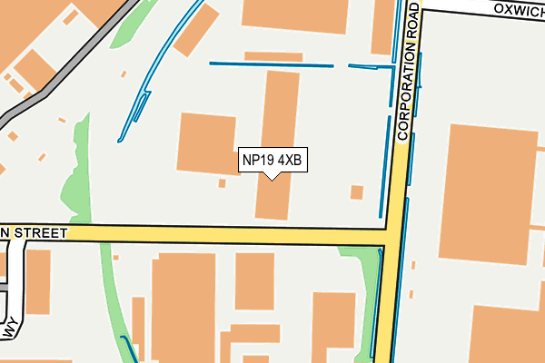 NP19 4XB map - OS OpenMap – Local (Ordnance Survey)