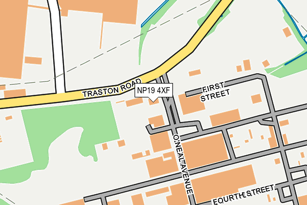 NP19 4XF map - OS OpenMap – Local (Ordnance Survey)