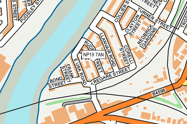 NP19 7AN map - OS OpenMap – Local (Ordnance Survey)