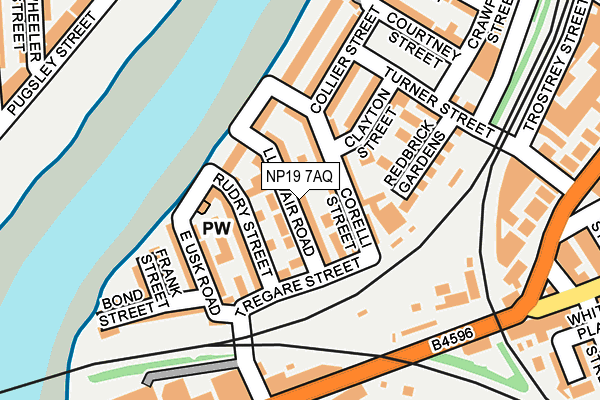 NP19 7AQ map - OS OpenMap – Local (Ordnance Survey)