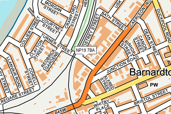 NP19 7BA map - OS OpenMap – Local (Ordnance Survey)
