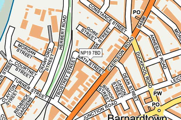 NP19 7BD map - OS OpenMap – Local (Ordnance Survey)