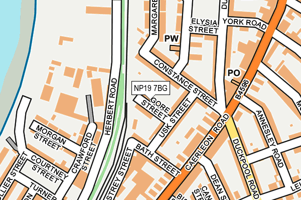 NP19 7BG map - OS OpenMap – Local (Ordnance Survey)