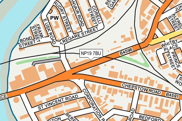 NP19 7BU map - OS OpenMap – Local (Ordnance Survey)