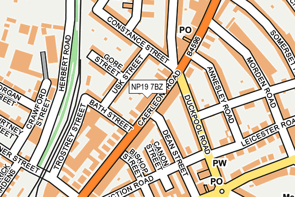 NP19 7BZ map - OS OpenMap – Local (Ordnance Survey)