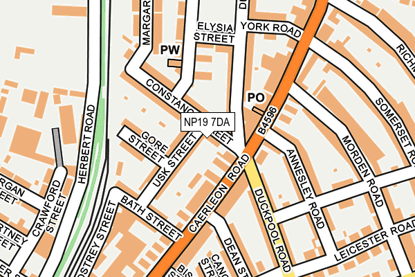 NP19 7DA map - OS OpenMap – Local (Ordnance Survey)