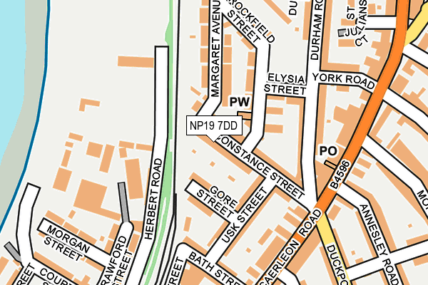 NP19 7DD map - OS OpenMap – Local (Ordnance Survey)
