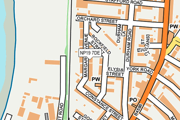 NP19 7DE map - OS OpenMap – Local (Ordnance Survey)
