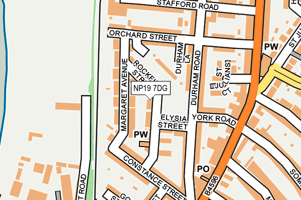 NP19 7DG map - OS OpenMap – Local (Ordnance Survey)