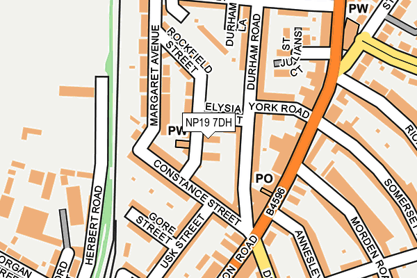 NP19 7DH map - OS OpenMap – Local (Ordnance Survey)