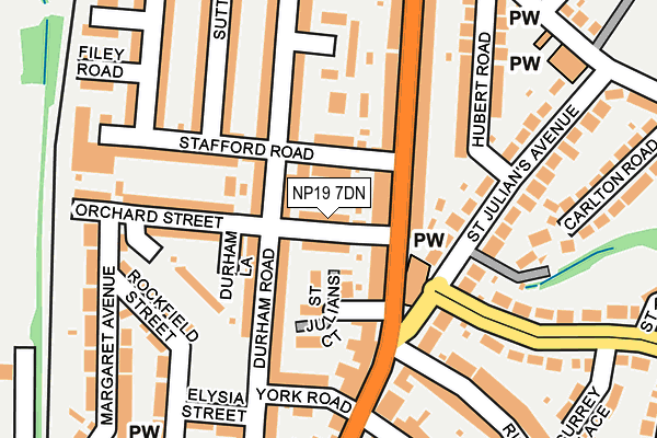 NP19 7DN map - OS OpenMap – Local (Ordnance Survey)